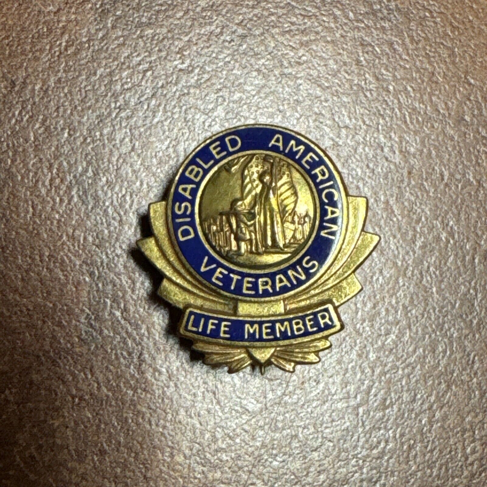 Vintage Disabled American Veterans DAV Life Member Award Pin