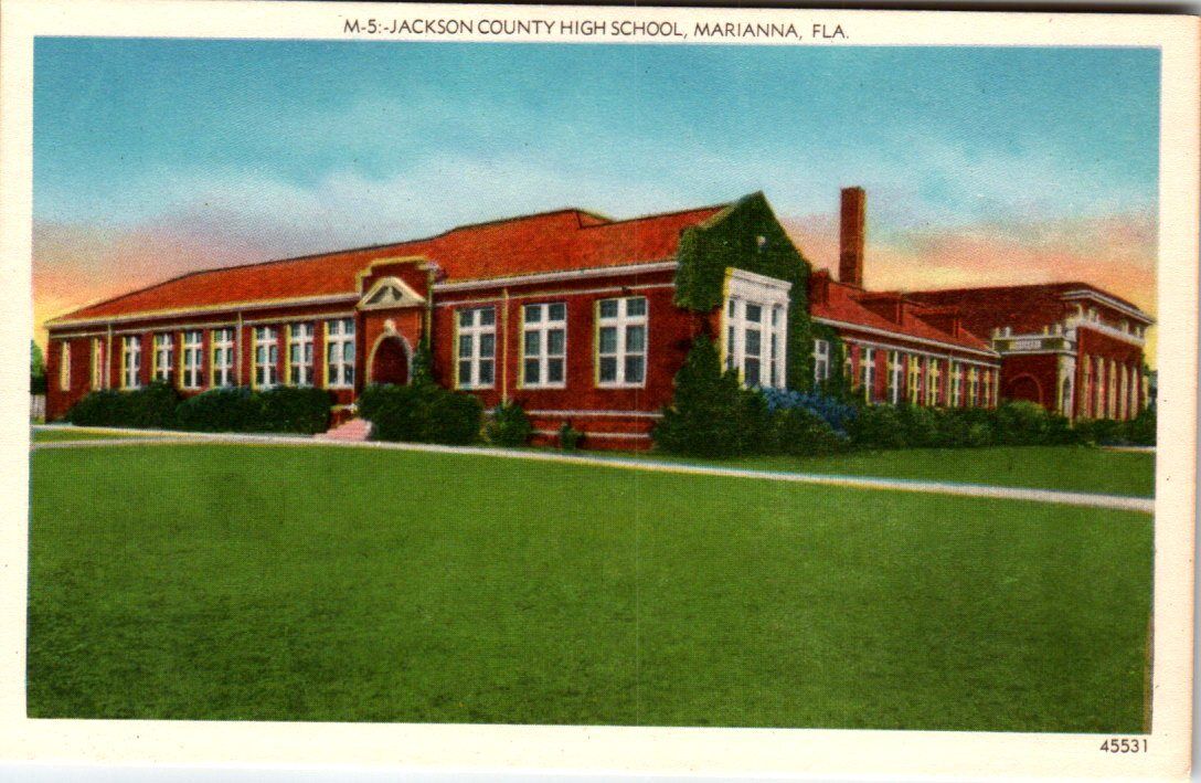 Jackson County High School Marianna Florida 1920\'s Postcard