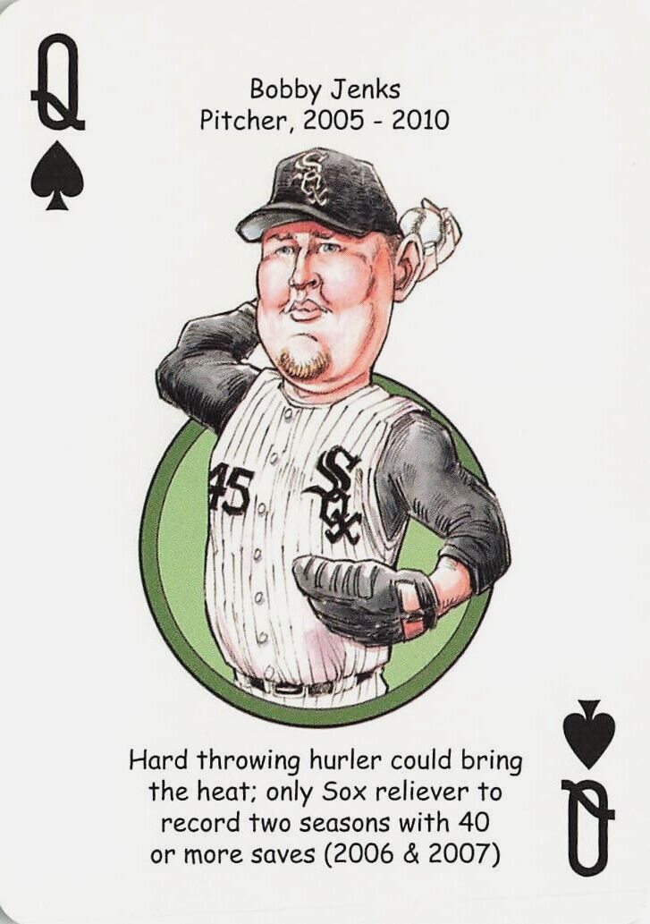 Bobby Jenks Pitcher Chicago White Sox Single Swap Playing Card