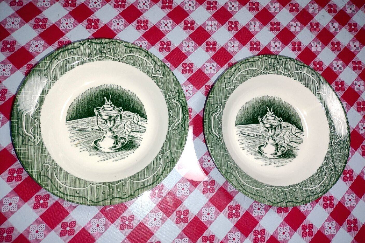 Set of 2 vintage Royal China The Old Curiosity Shop 8.25” soup bowls
