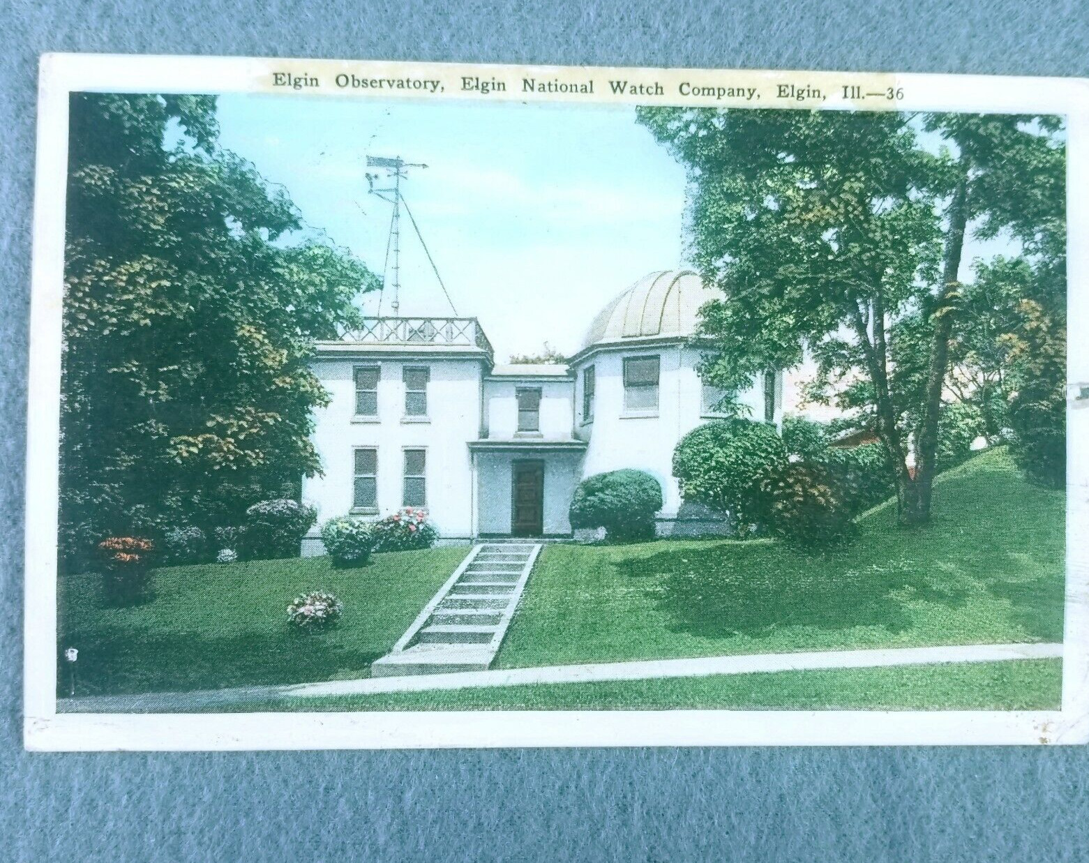 Elgin Illinois c1940's Elgin Observatory, Elgin National Watch Co. Posted VTG