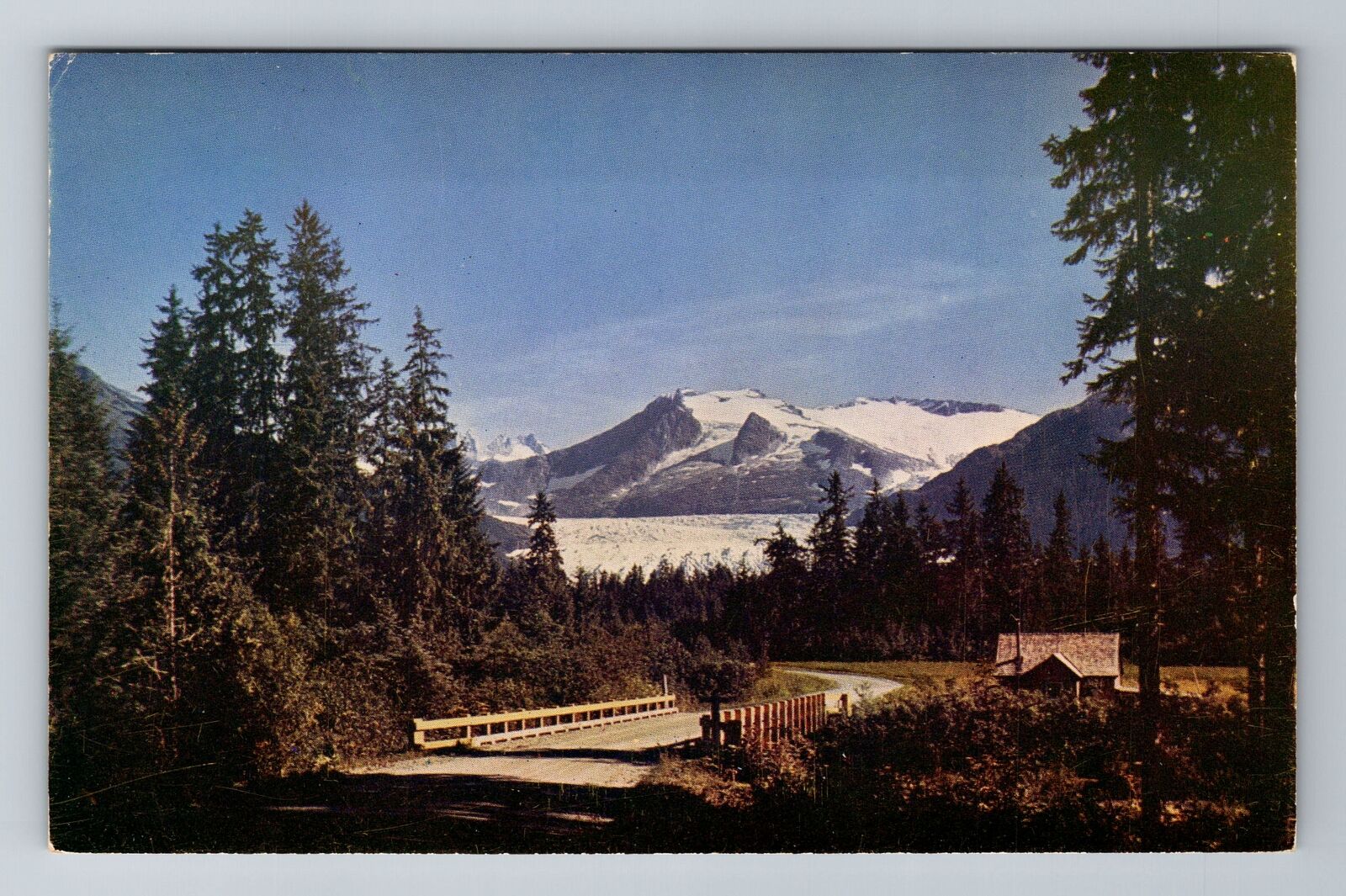 Mendenhall, AK-Alaska, Winding Road Antique, Vintage Souvenir Postcard