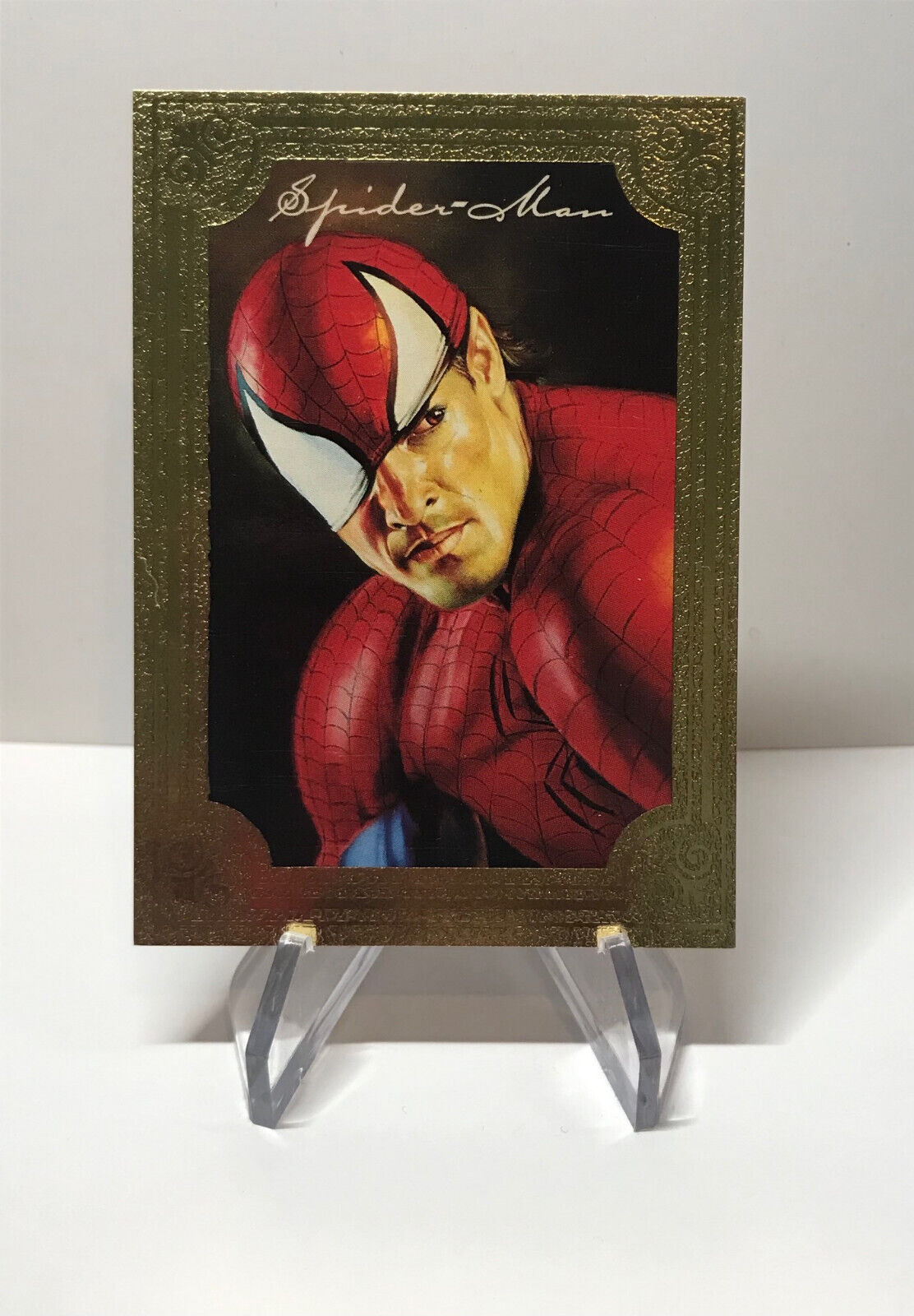 1996 marvel masterpieces spider-man limited edition 5/6 gold gallery card RARE