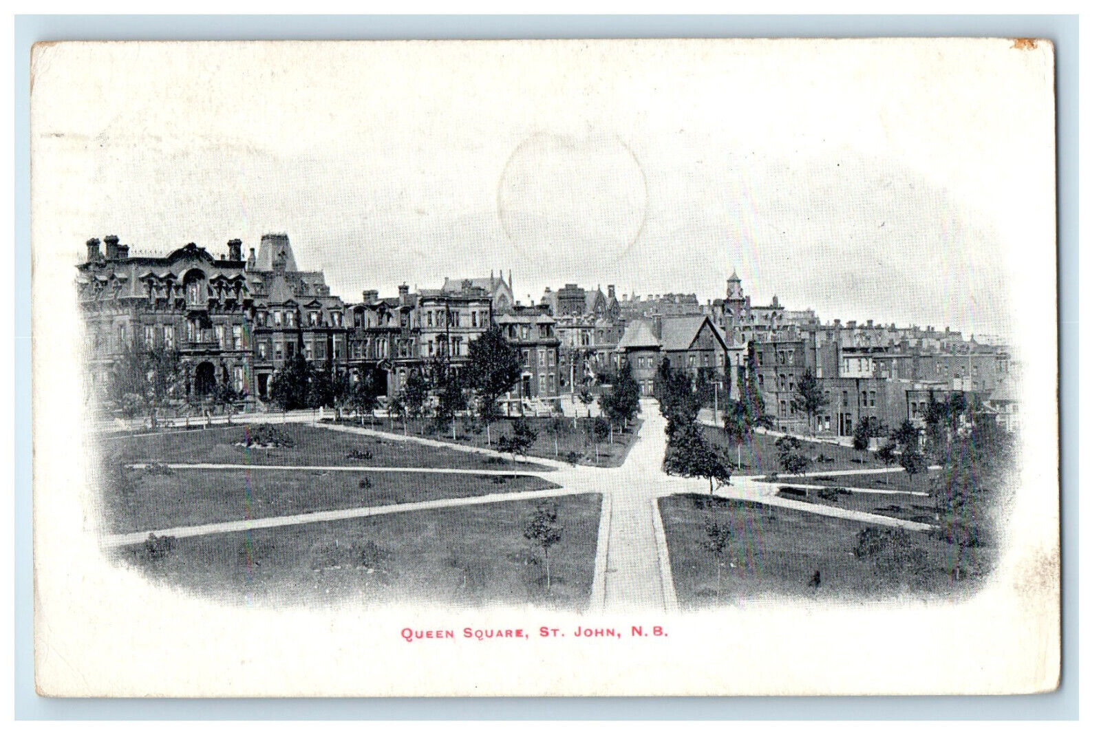 1905 Queen Square St. John New Brunswick Canada Antique Posted Postcard