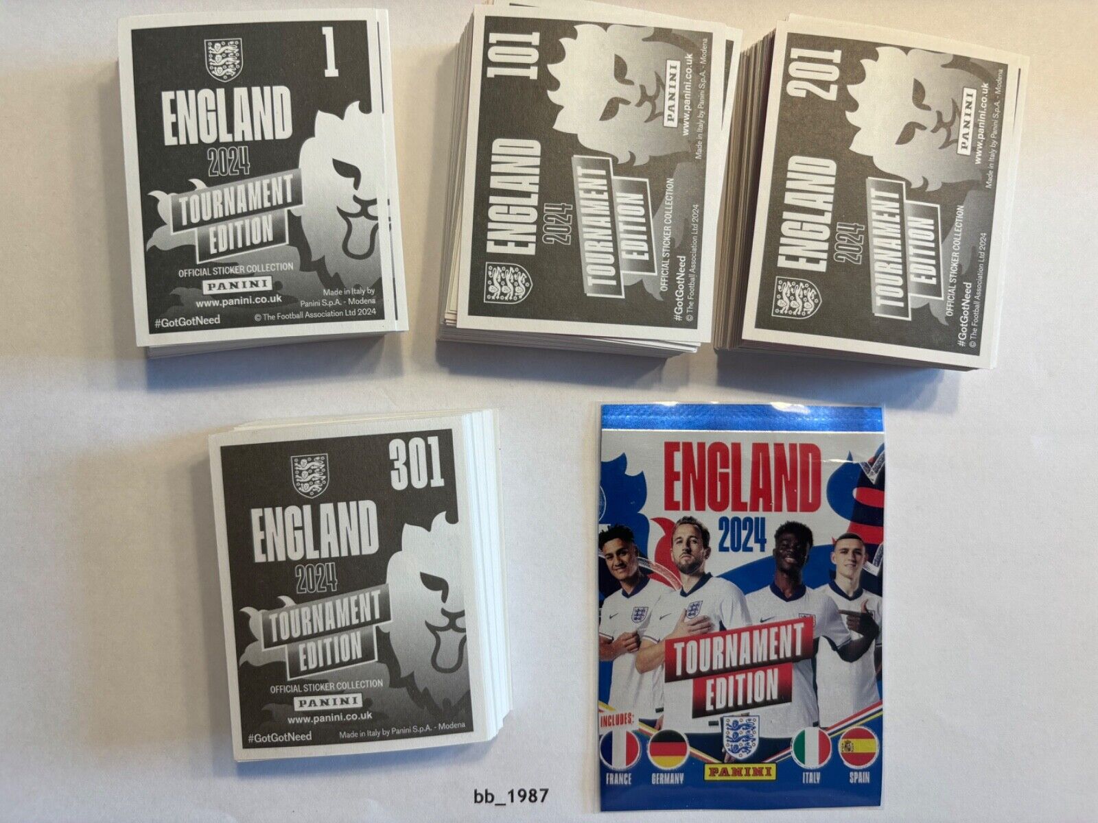 Panini - England 2024 Tournament Edition (24) - Base / Foil / Shiny Sticker