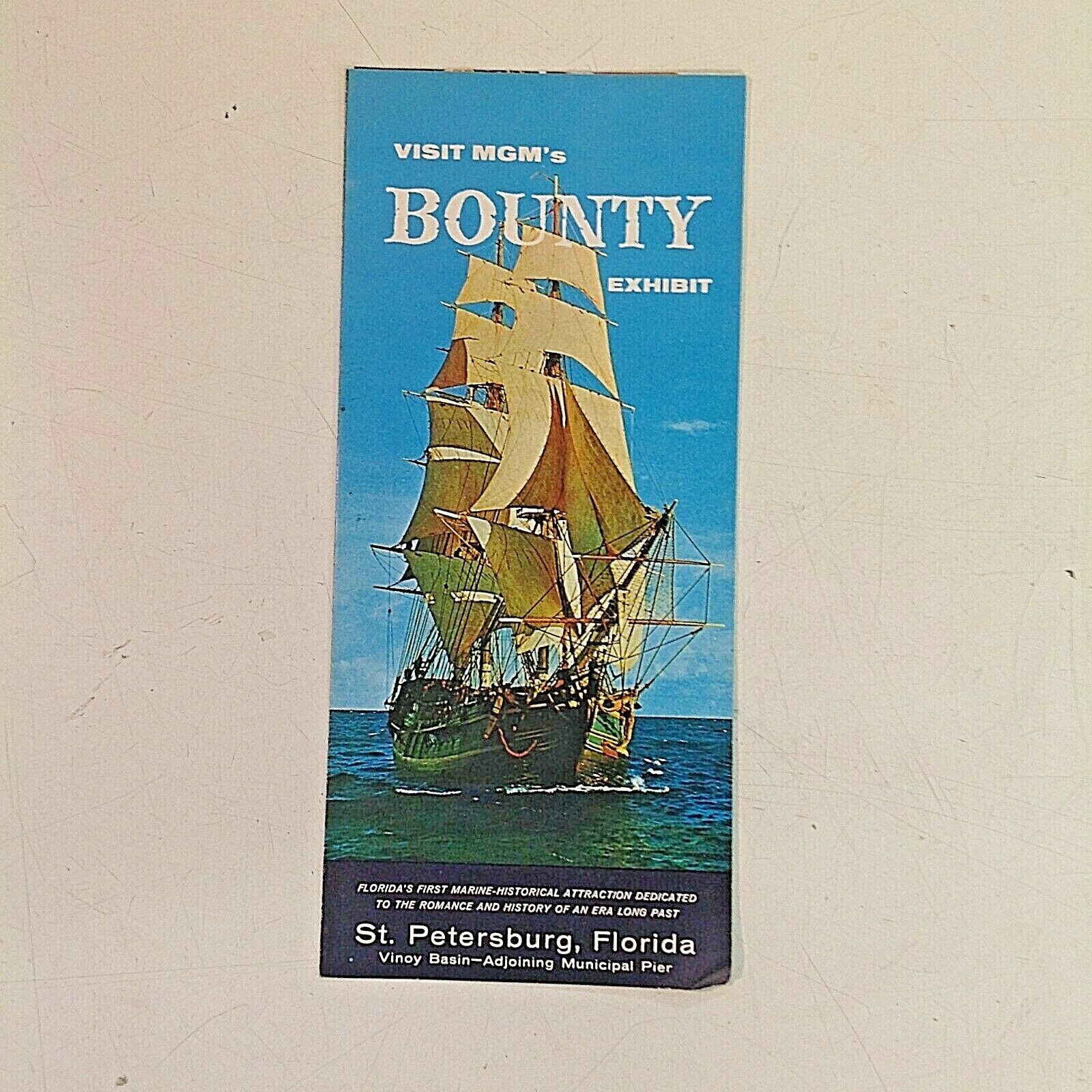 Vintage 1960\'s Brochure Visit MGM\'s Bounty Exhibit Marine Historical Vinoy Basin
