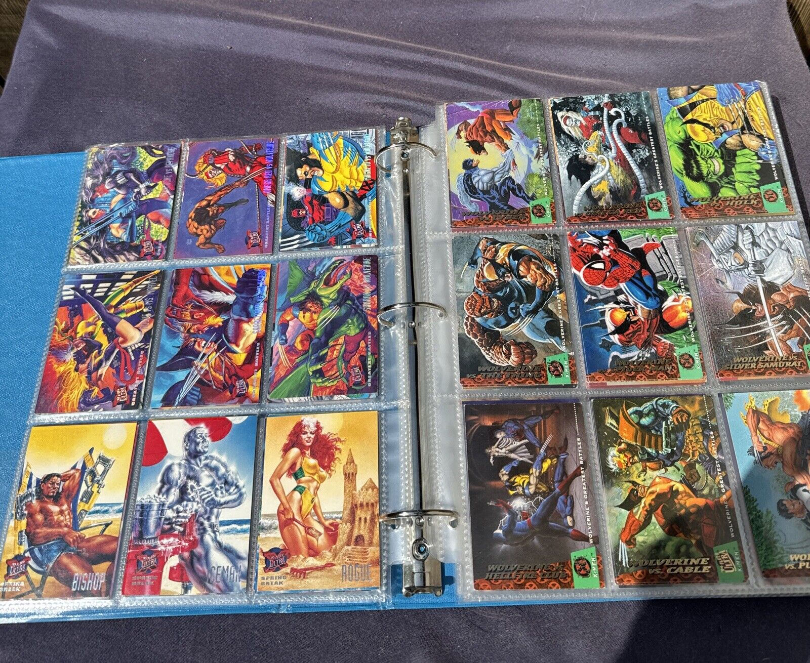 Binder of 1990s Marvel Cards. Large Variety Of Different Cards (Lot of over 300)
