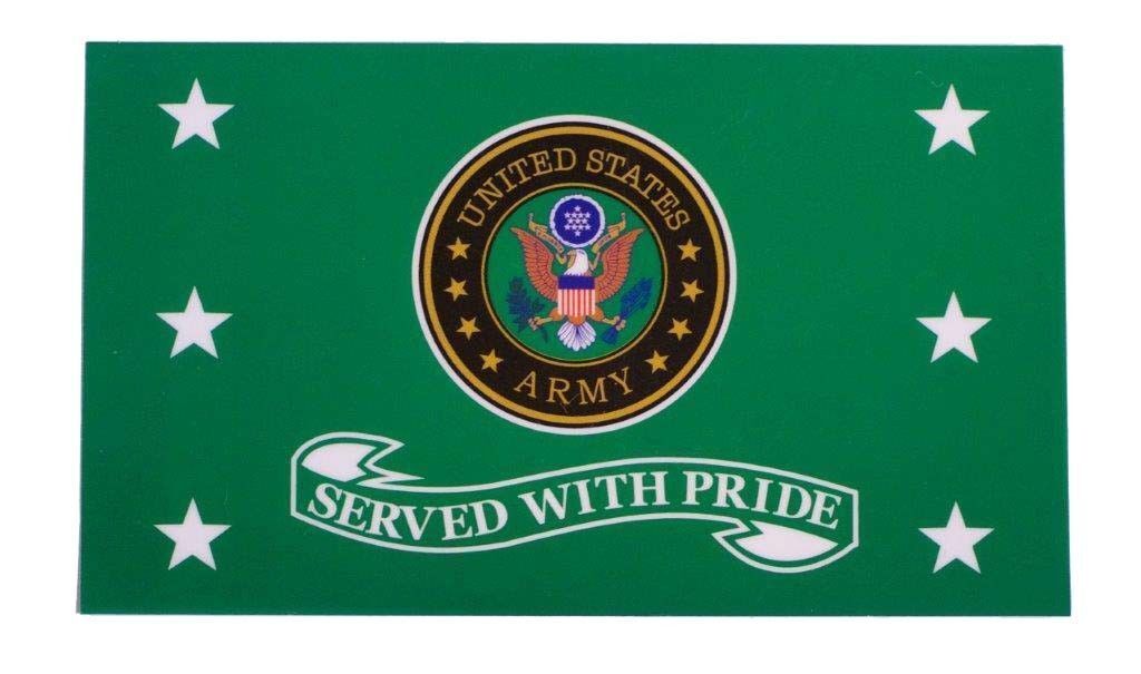 USN United States Army Served With Pride Green Decal Bumper Sticker 3\