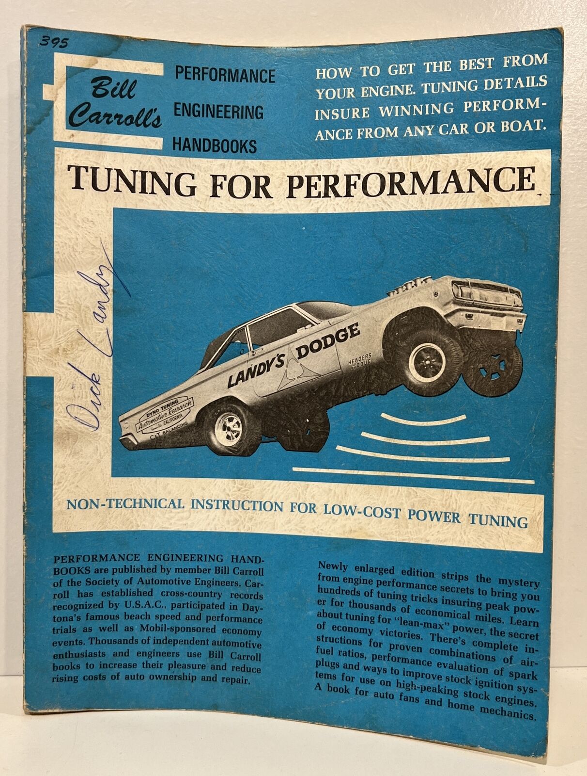 BILL CARROLL’S 395 TUNING FOR PERFORMANCE GUIDE 1968 104 PAGES