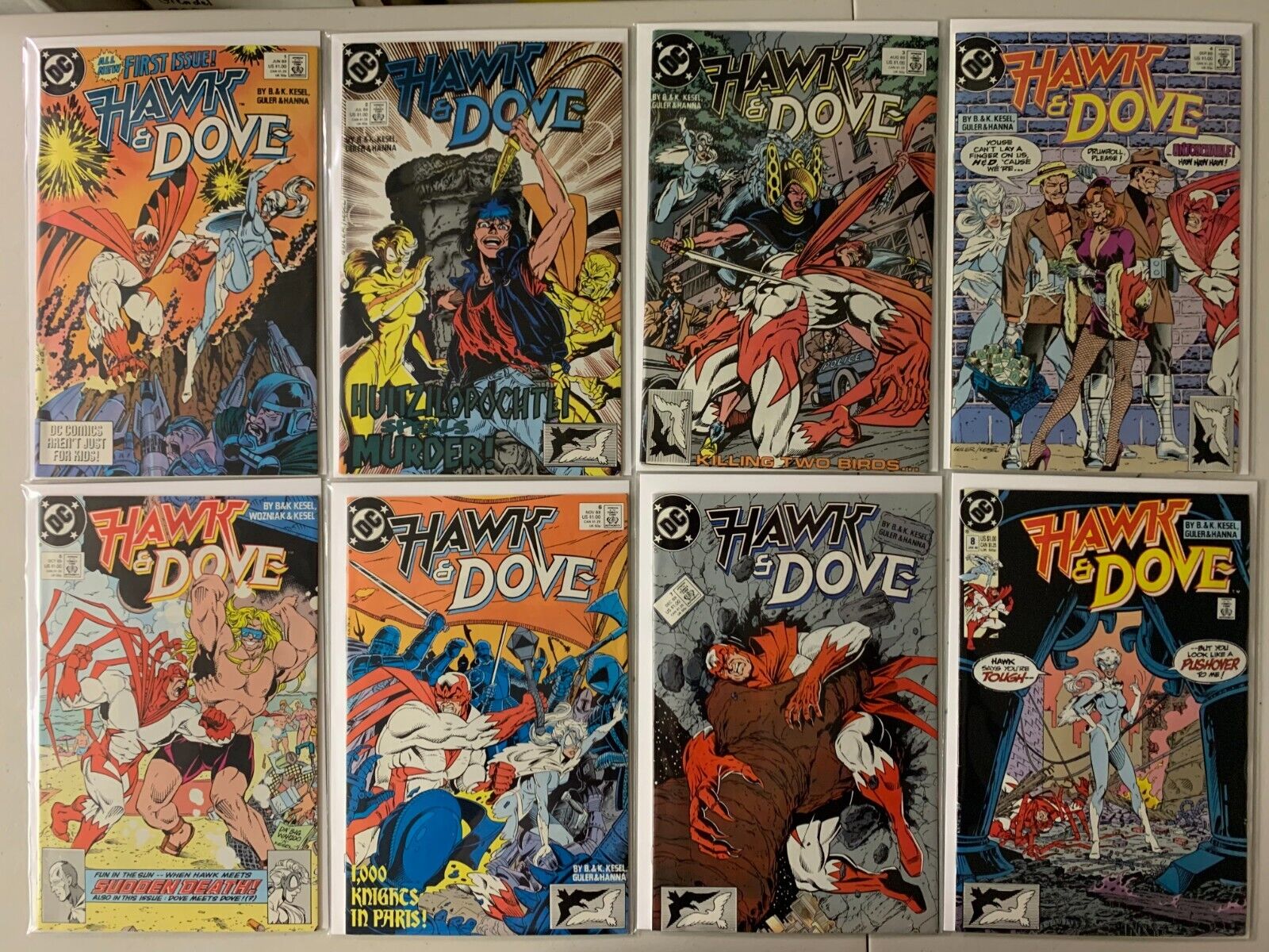Hawk and Dove comics complete set #1-28 + 2 ann + free sample 31 diff (1989-91)