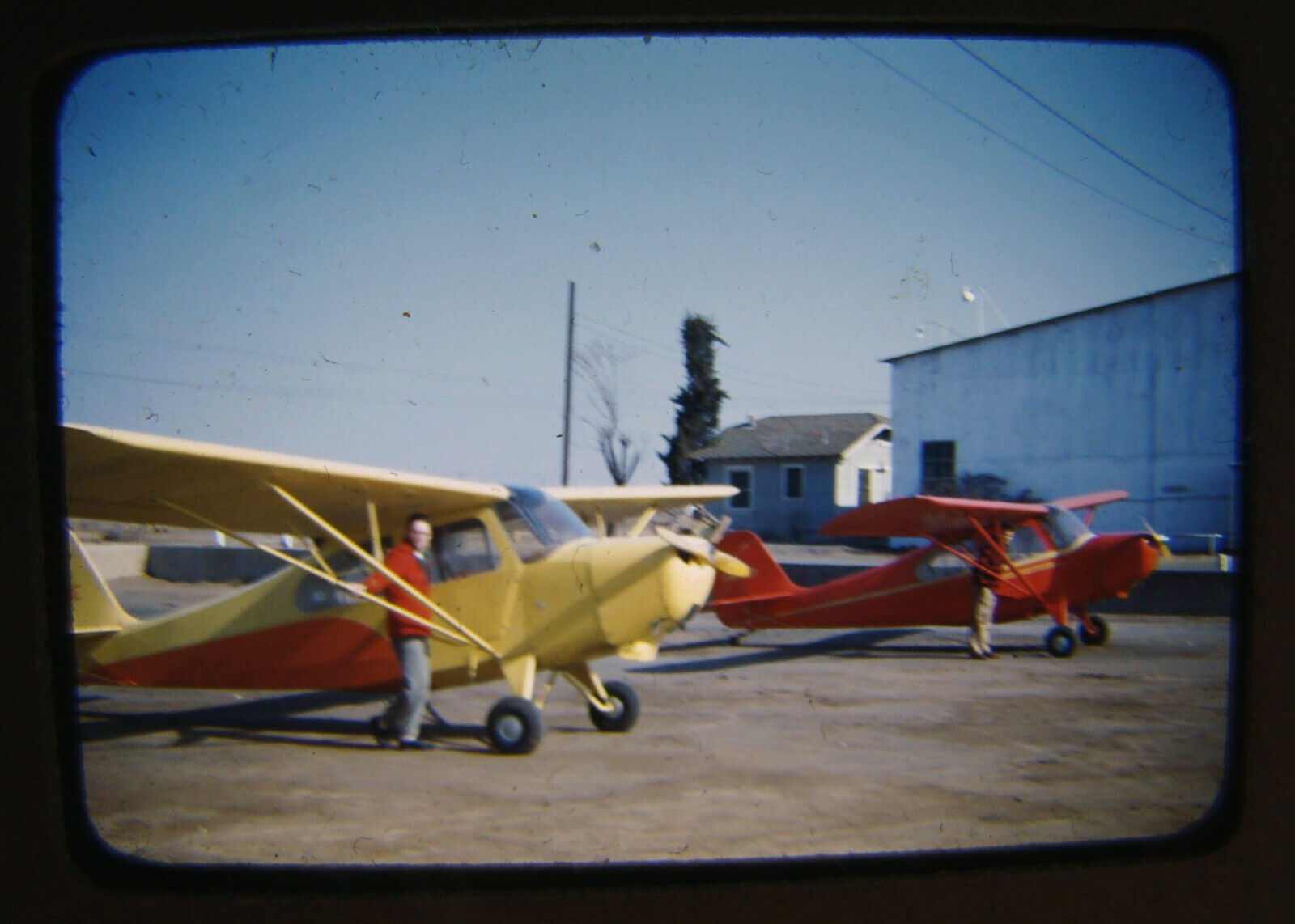 Aeronca 7AC Airplanes at Kern County Airport 1949 35mm Photo Slide Bakersfield