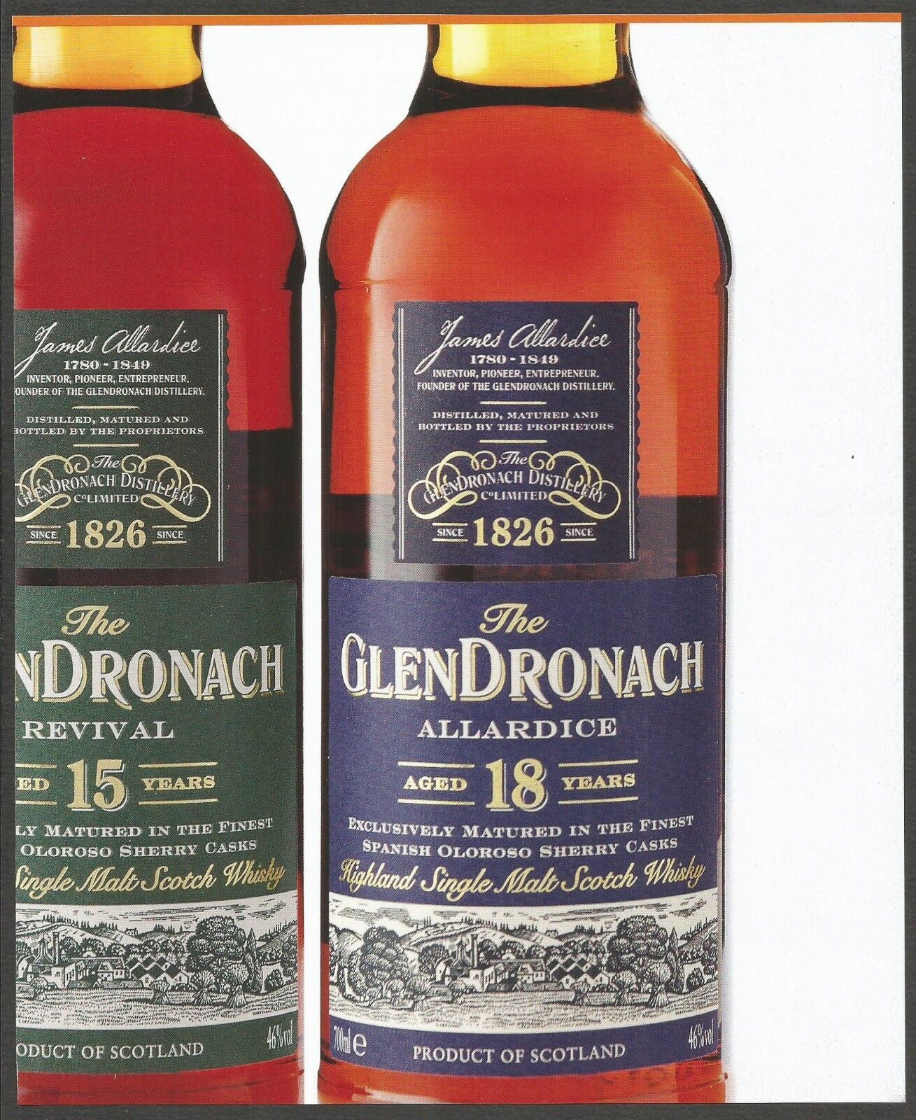 THE GLENDRONACH Highland Single Malt Scotch Whisky-2015 Magazine Photo Clipping