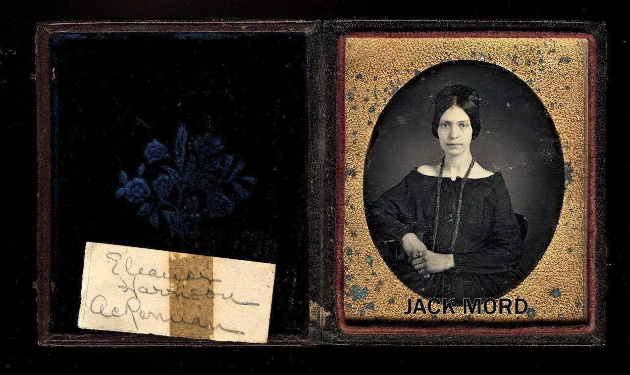 ID\'d Woman Amazing Braided Hair 1840s Daguerreotype ~ Plumbe Genealogy Mourning