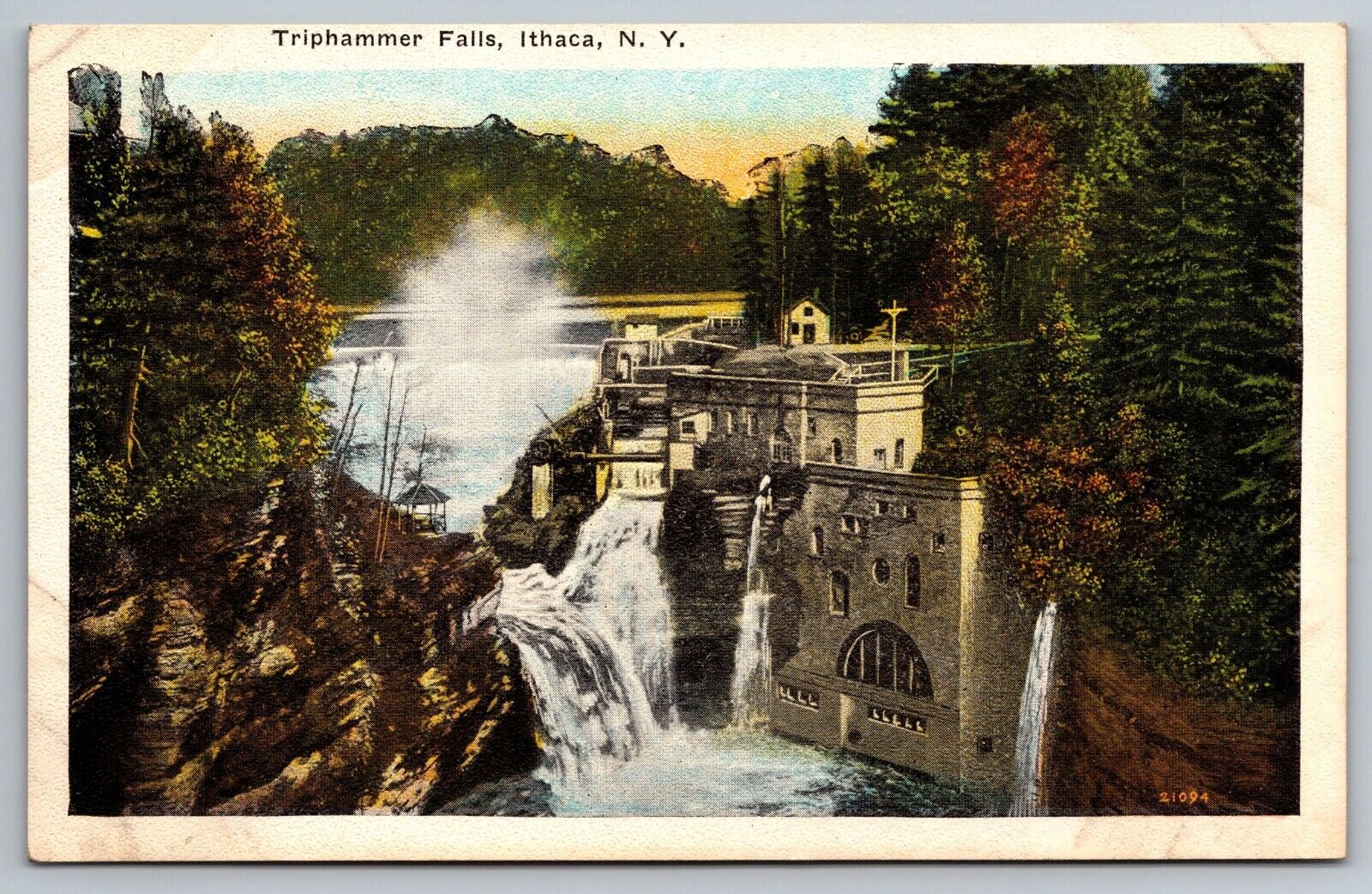 Triphammer Falls. Ithaca, NY Postcard