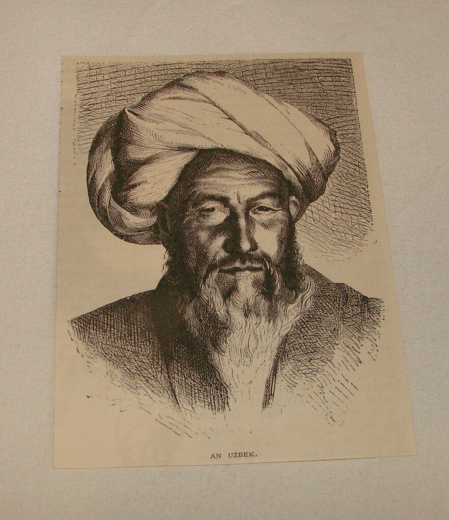 1876 magazine engraving ~ AN UZBEKISTAN RESIDENT