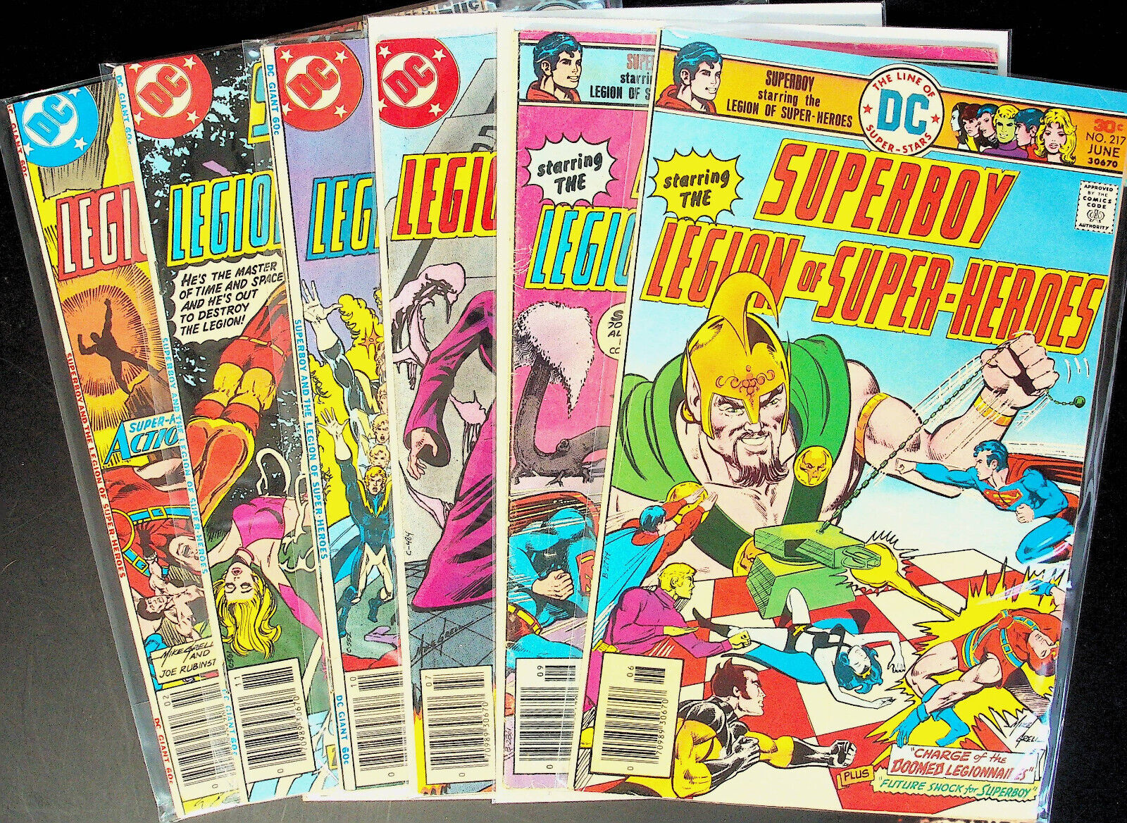 Superboy and the Legion of Super-Heroes 6-issue lot # 217,219,229,232,233,236