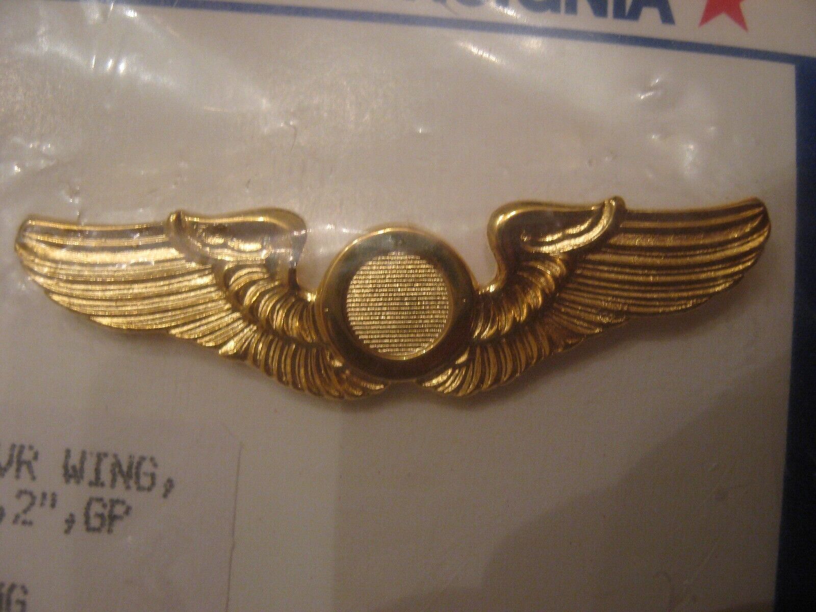 Airline Uniform Insignia Perma Shine Gold Plated Pilot Wings 2 Inches Brand-New