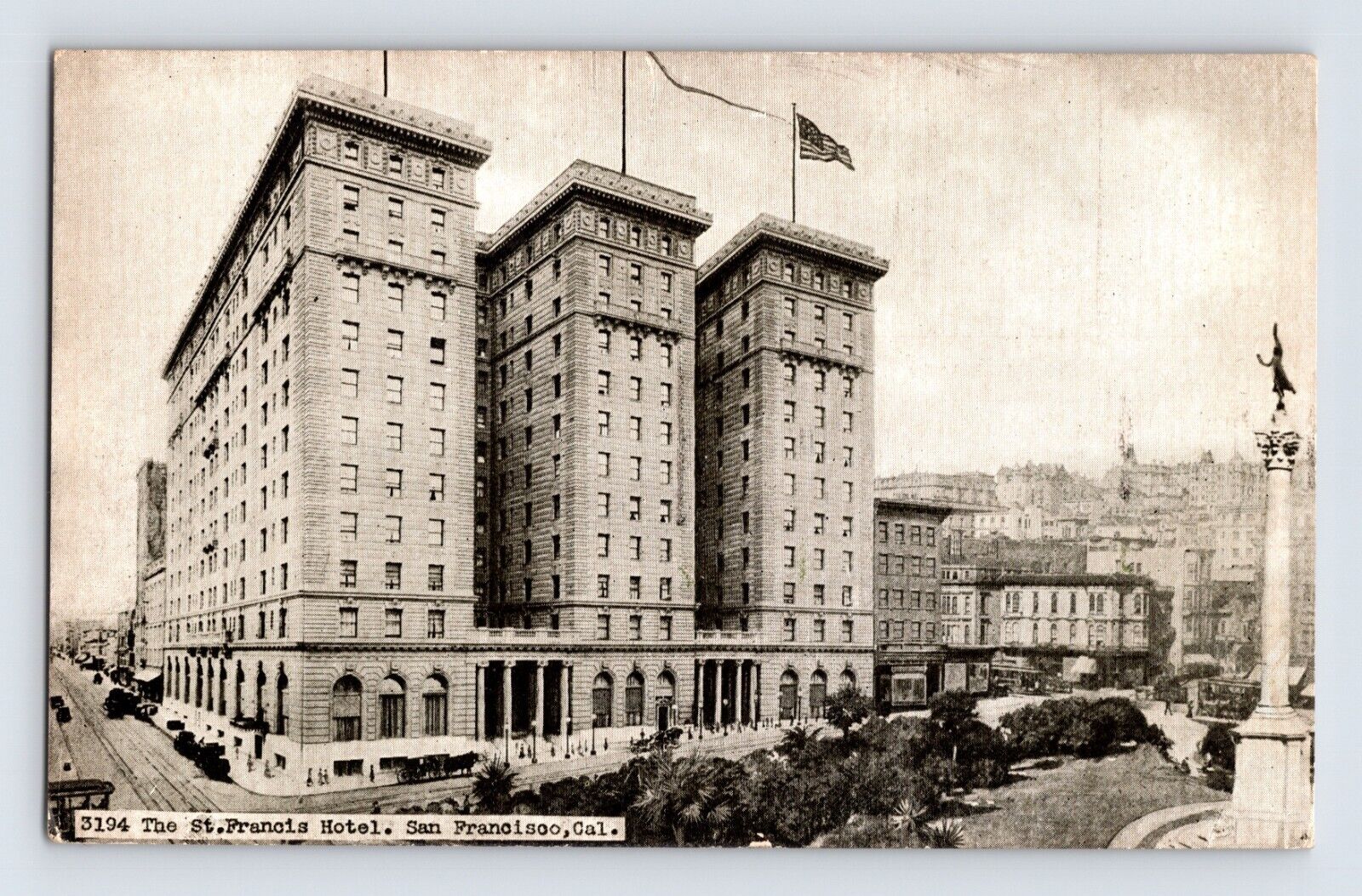 Postcard California San Francisco CA St Francis Hotel Pre-1907 Unposted
