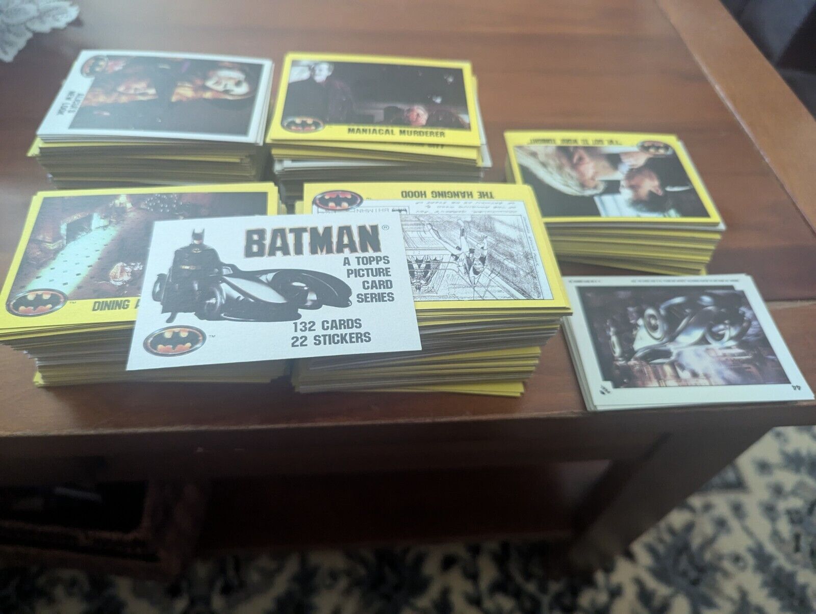 1989 Topps Batman Movie Cards Lot of 450 Trading Cards And 15 Sticker Cards