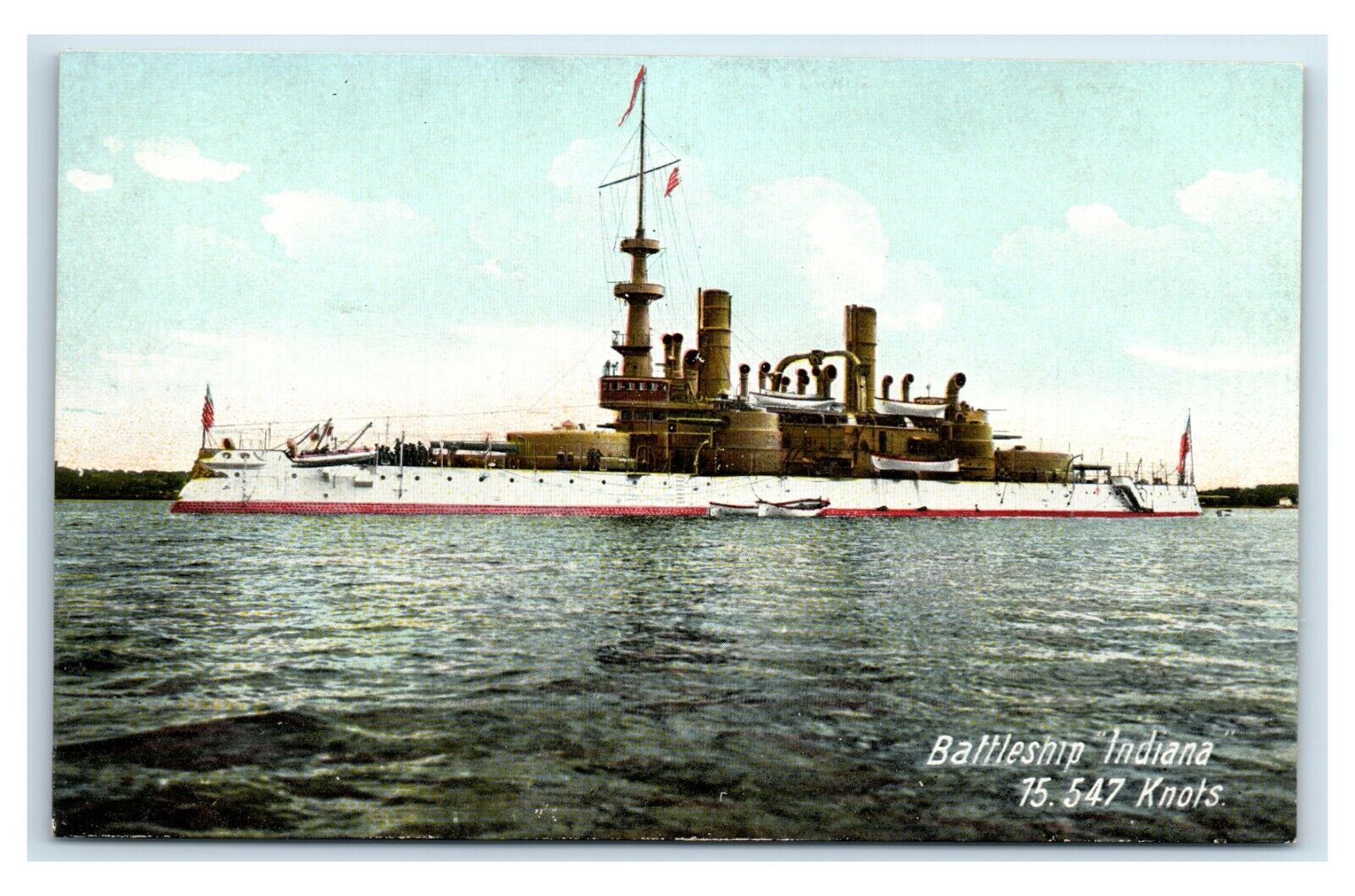 Postcard Battleship Indiana udb Y57