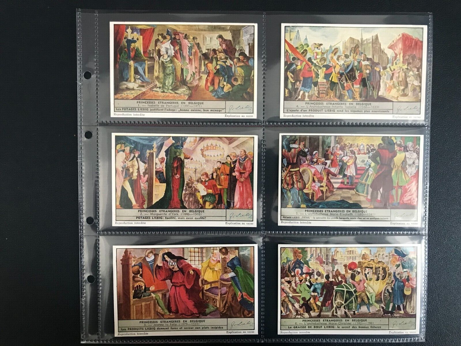 trade cards Liebig foreign princesses in Belgium S1518  - 1951 full set 