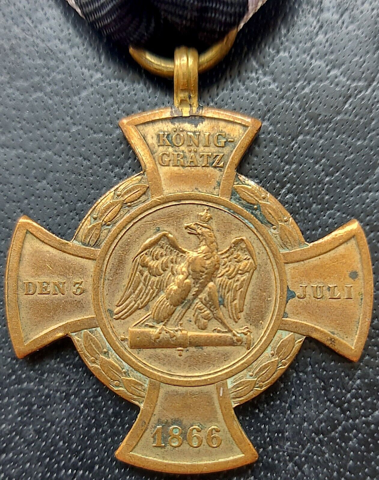 ✚11623✚ German Prussian pre WW1 Koniggratz Cross 1866 Königgrätz Den 3 Juli 1866