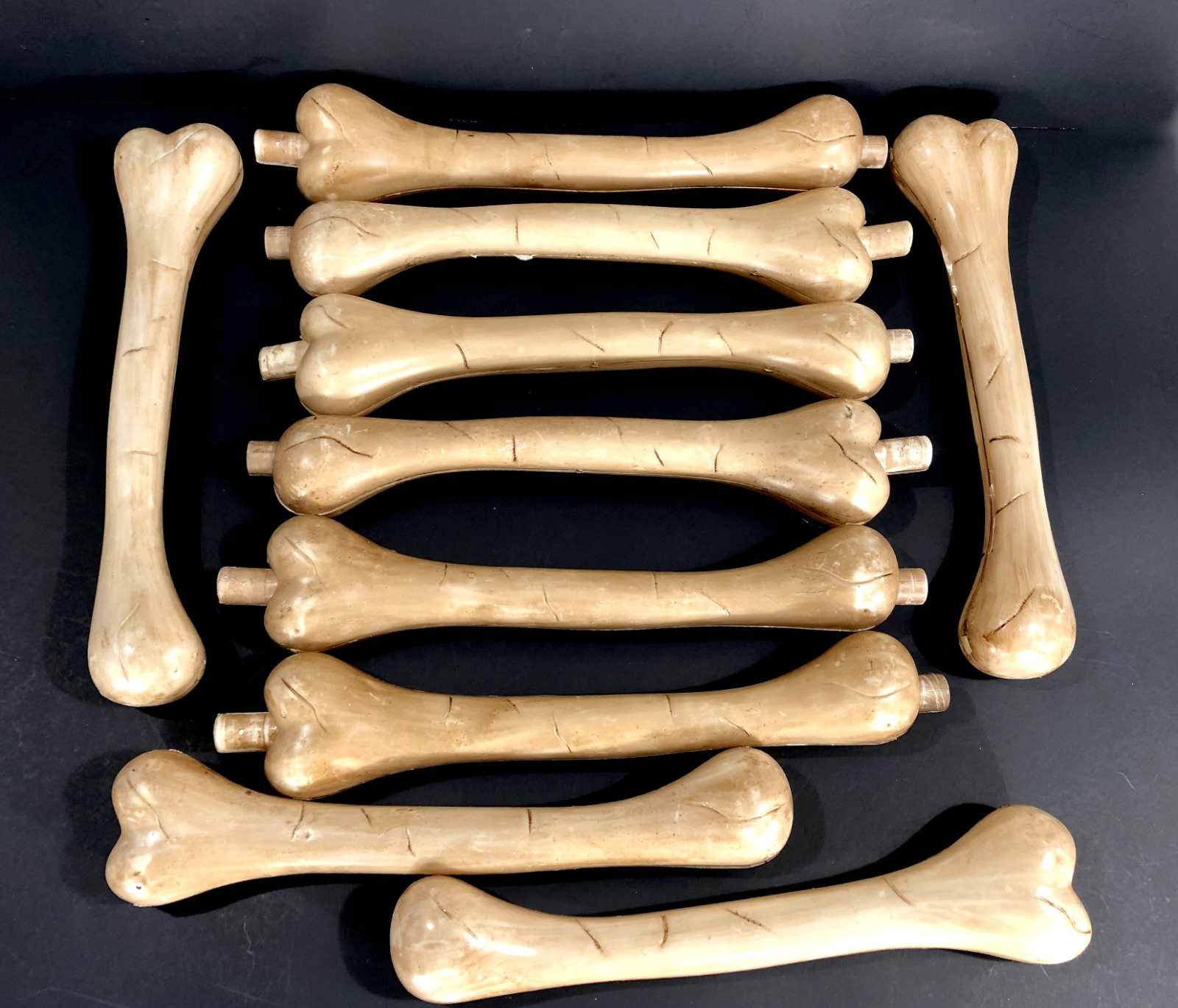 Vintage Lot Of 10 Plastic Bones For Halloween Decor