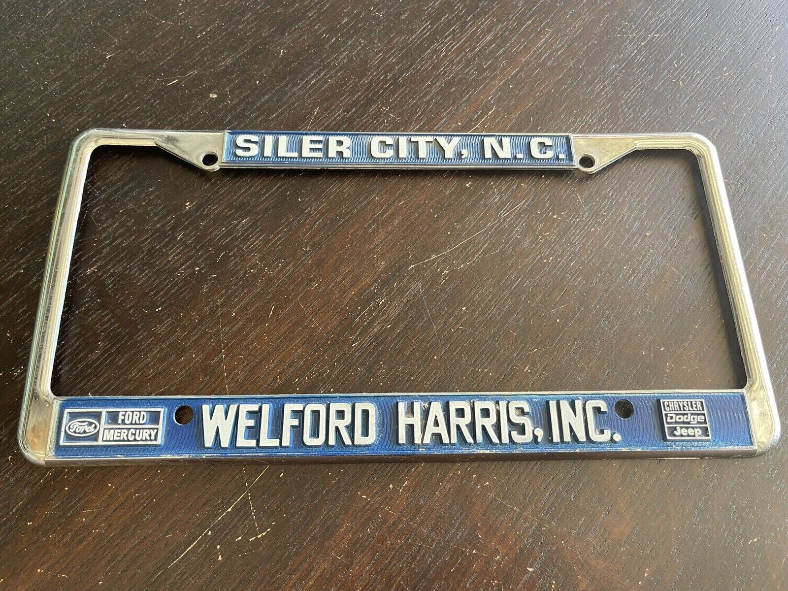 Ford Mercury License Plate Frame Siler City North Carolina License Plate Frame