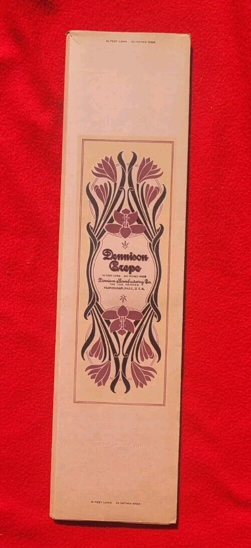 Medium Blush Pink #32 Vintage DENNISON\'S Crepe Paper Border 10 Ft ~1920s NOS