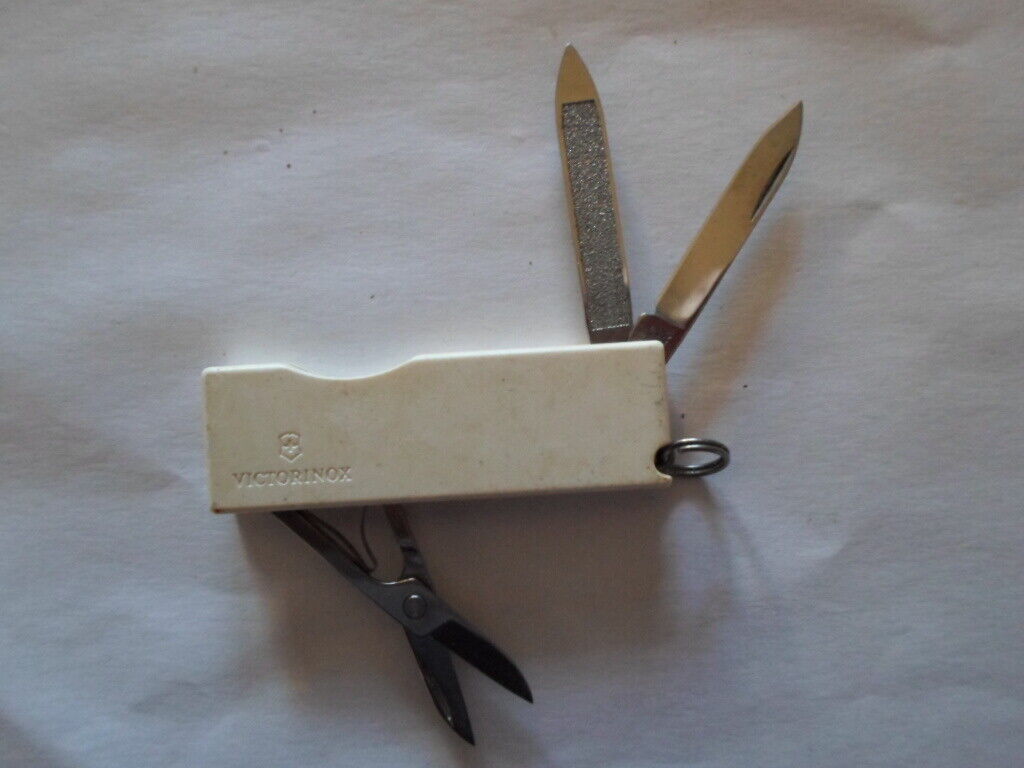 VICTORINOX Tomo White Swiss Army Folding Knife w/ Scissors File