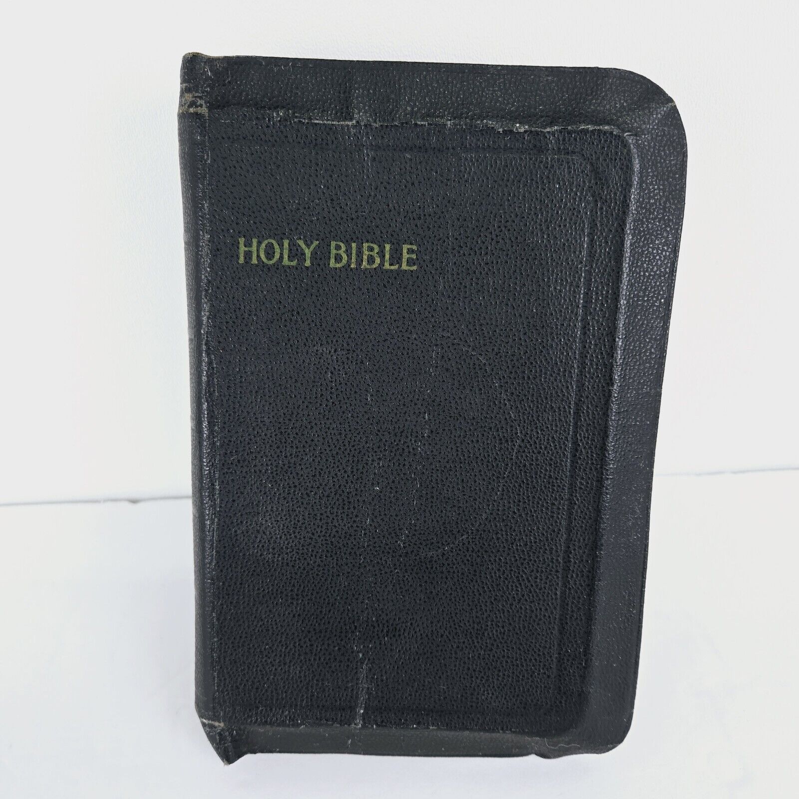Vintage 1932 Holy Bible, Black Leather, T Nelson & Sons, Old & New Testiment, Ma
