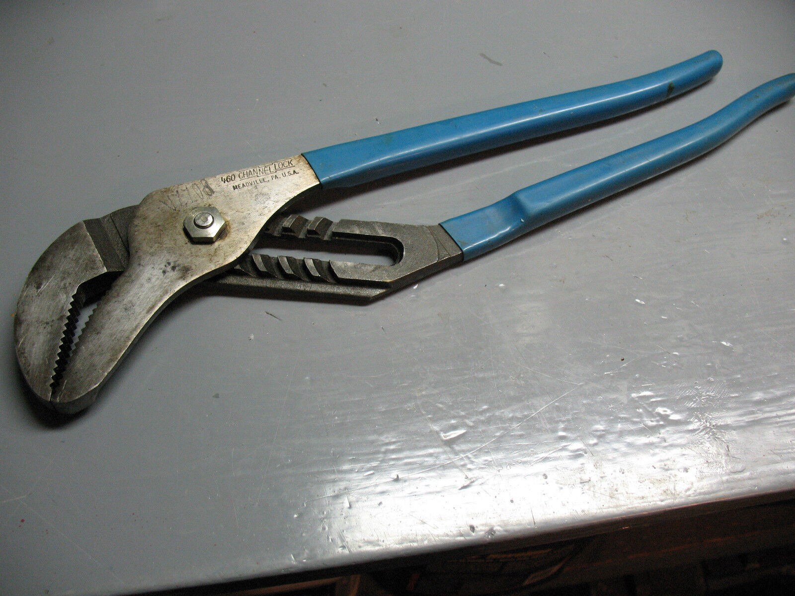 CHANNELLOCK  460  ADJT .GROOVE  PLIERS 14 & 1/2 '' USA & CANADA PATS. EXCELLENT 