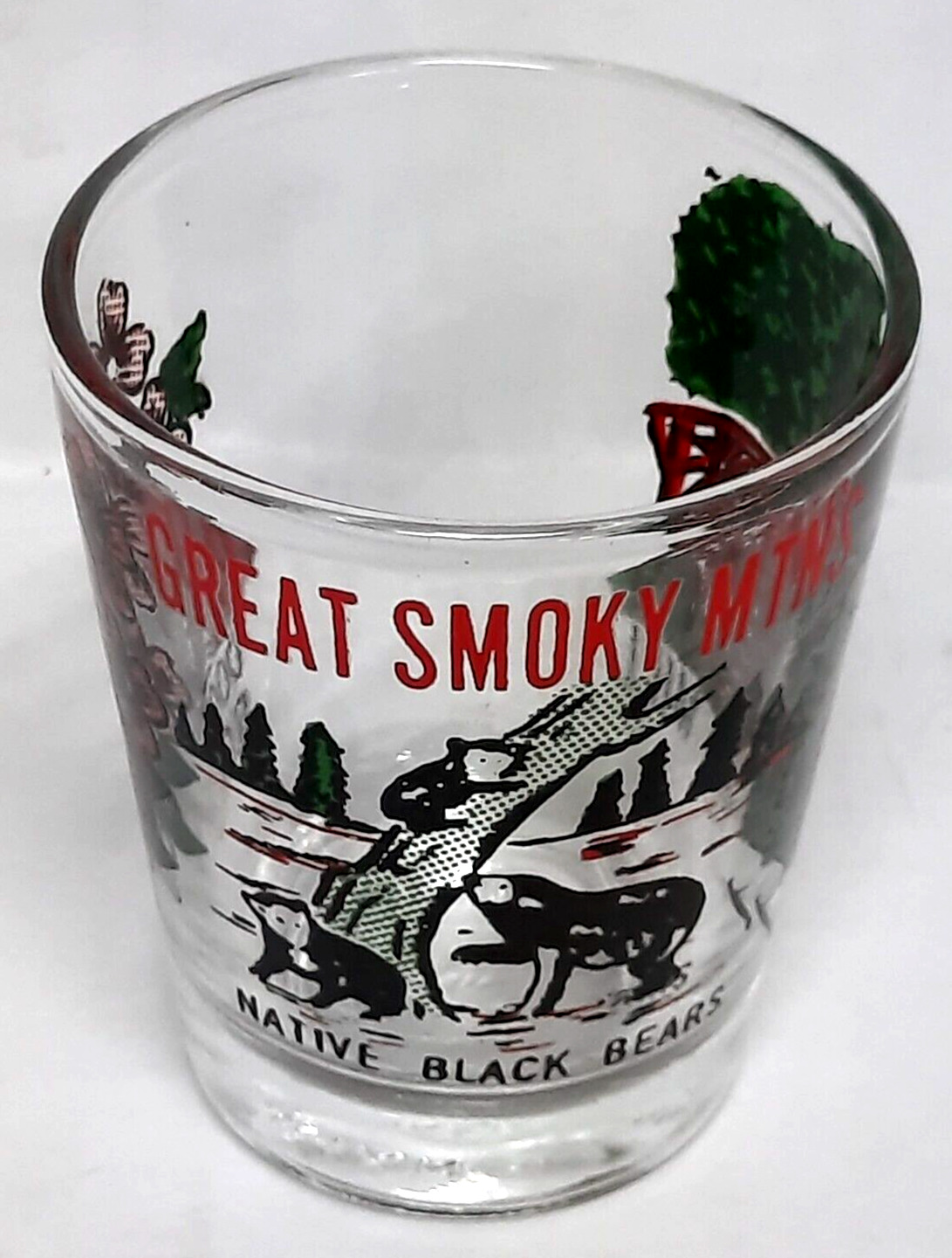 Vintage glass shot glass GREAT SMOKY MOUNTAINS