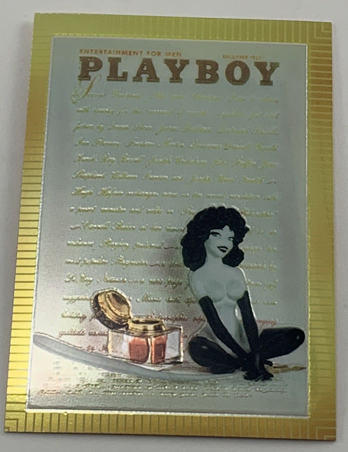 Playboy Chromium Cover Card - Illustration 12/18 Femlin - DEC 1964 #219