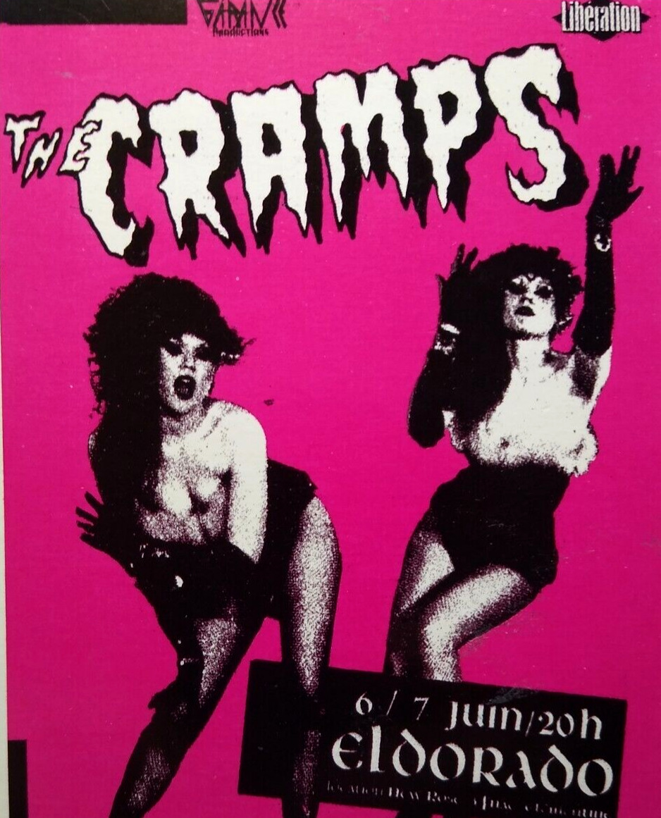 The Cramps Punk Rock Music Postcard Poison Ivy Vintage Eldorado New Rose 1980\'s