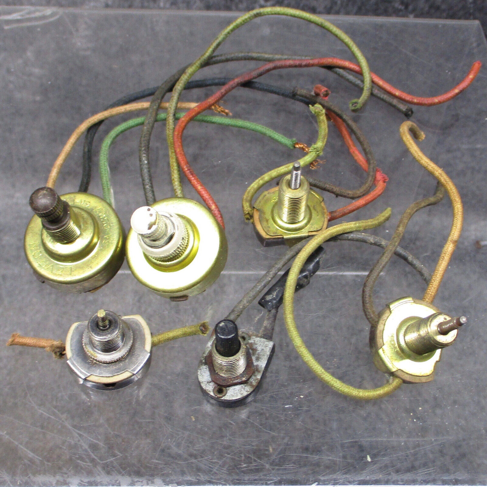 LOT #823: (6) Salvaged Vintage Switches