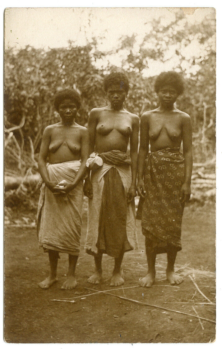 RPPC Semi-Nude Black Woman (U.S. Back)