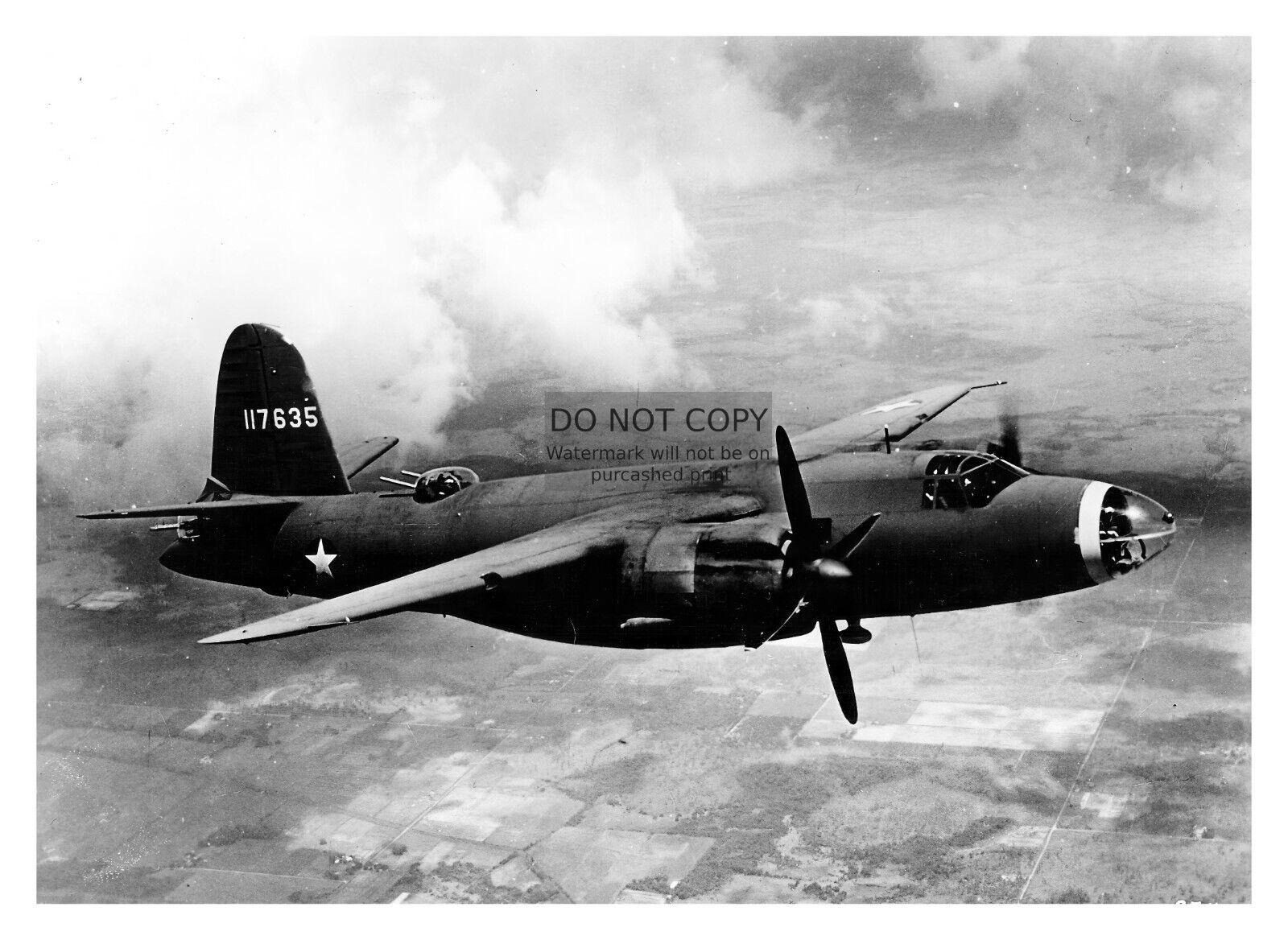 MARTIN B-26B-MA MARAUDER BOMBER CRASHED AT MYRTLE BEACH 5X7 PHOTO