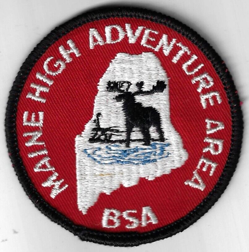 Maine High Adventure Area B.S.A. BSA Patch BLACK Bdr. [PL635]