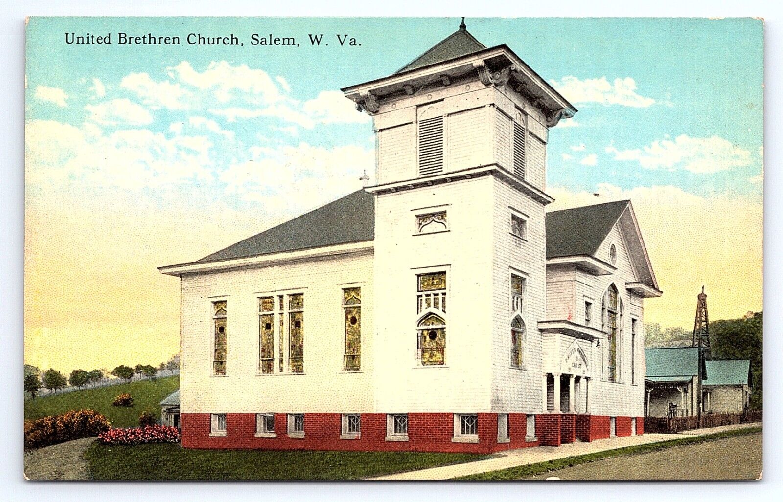 Postcard United Brethren Church Salem WV