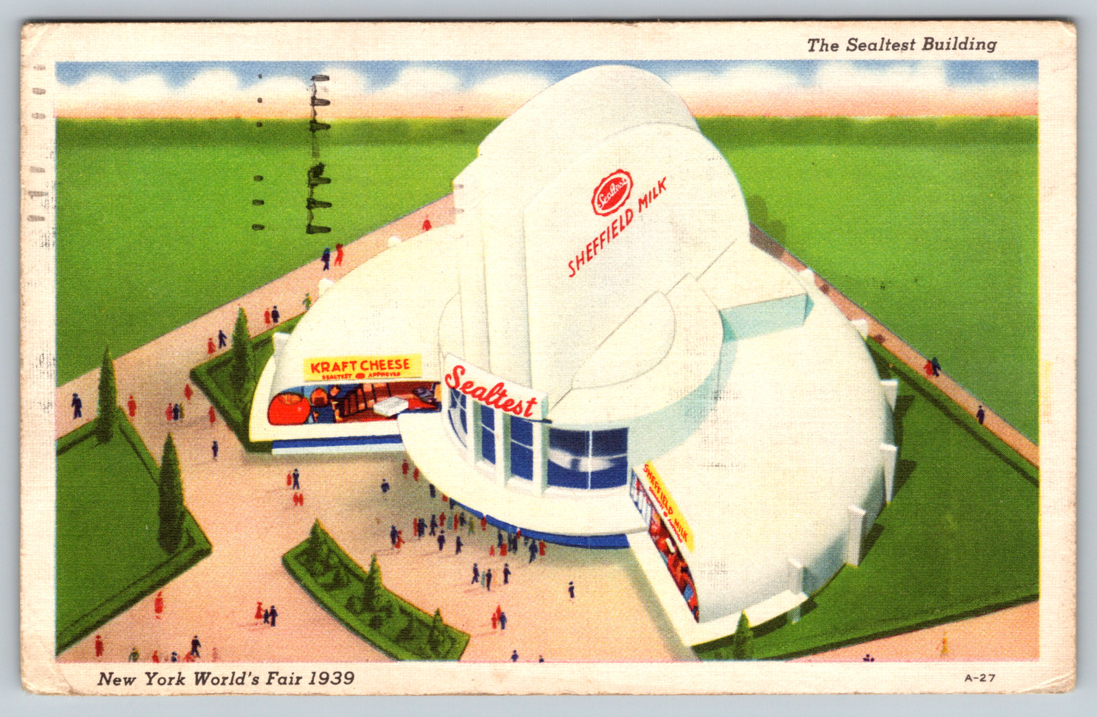 c1940s Sealtest Building New York World Fair Sheffield Milk 1939 Postcard