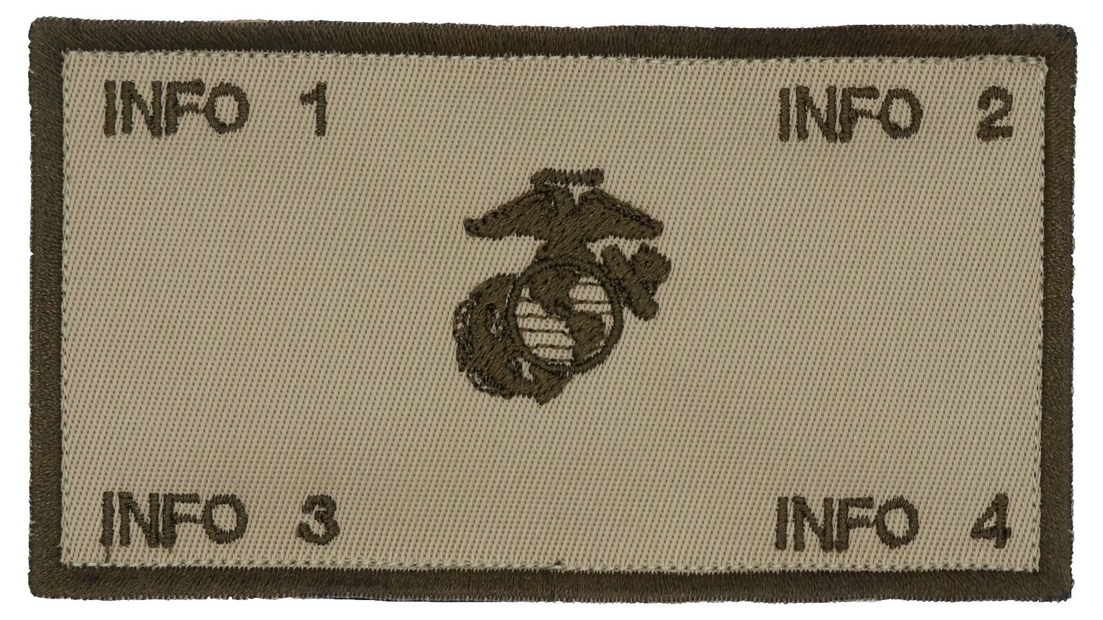 Flak Plate Carrier USMC ID w/Fastener: Custom Embroidery Patch (V2)