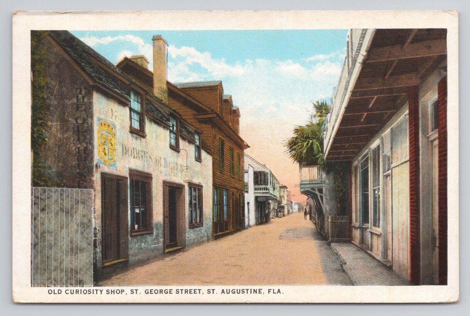 Postcard Old Curiosity Shop Saint George Street Saint Augustine Florida