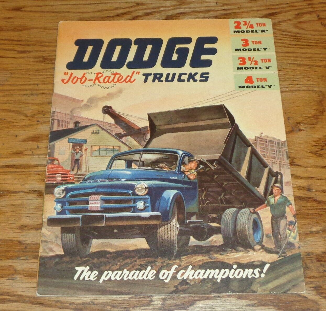 Original 1953 Dodge 2 3/4 3 1/2 4 Ton Truck Sales Brochure 53 R T V Y