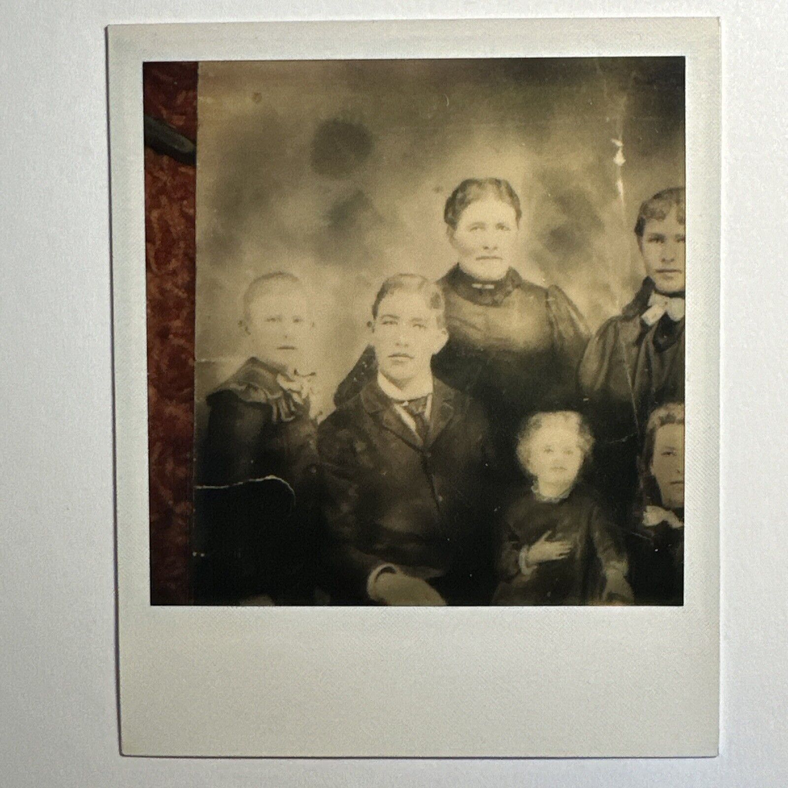 VINTAGE POLAROID PHOTO Creepy Ghostly Picture Of A Picture, Haunted, Spooky Odd