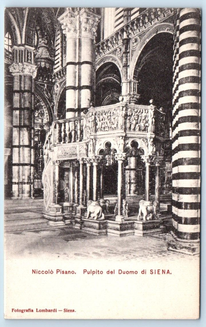 Niccolo Pisano Pulpito del Duomo di SIENA Italy Postcard