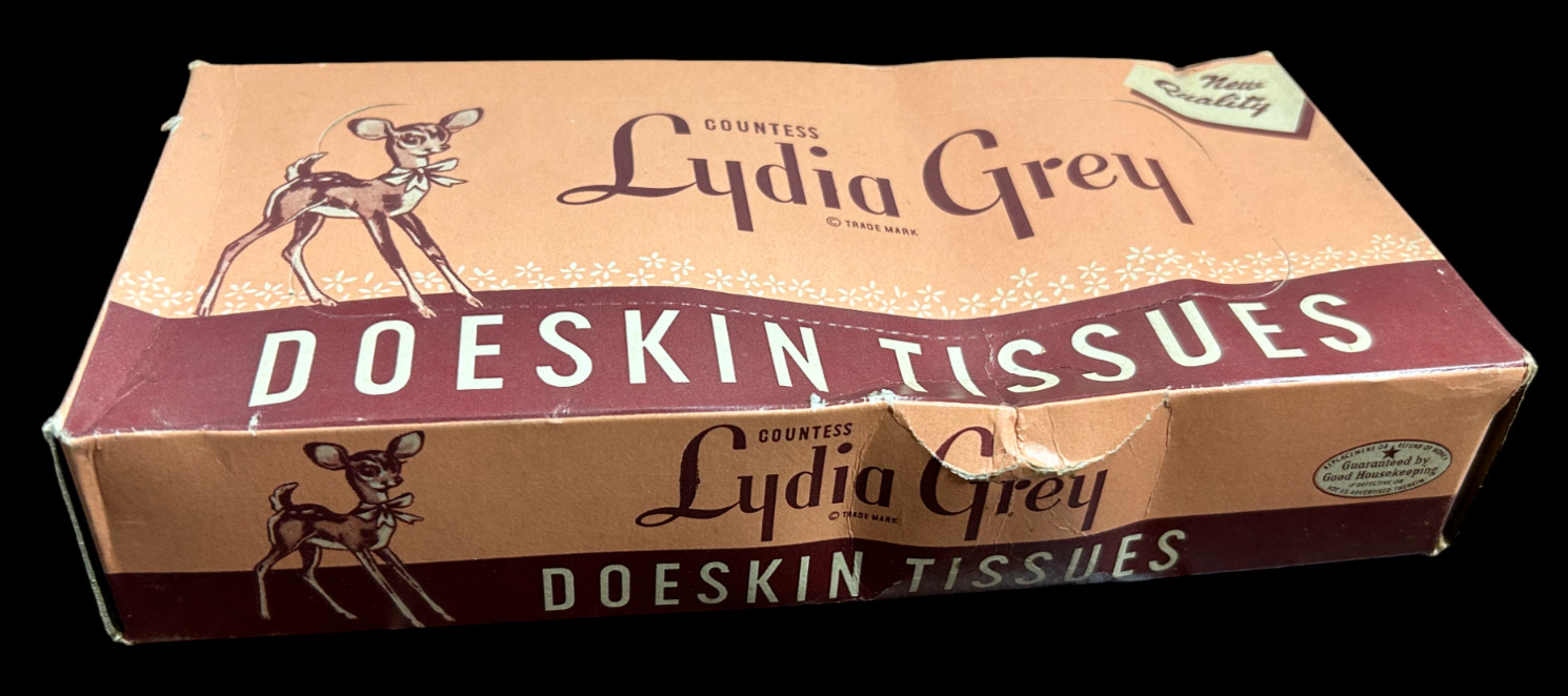 Vintage Countess Lydia Grey Doeskin Tissues Unopened