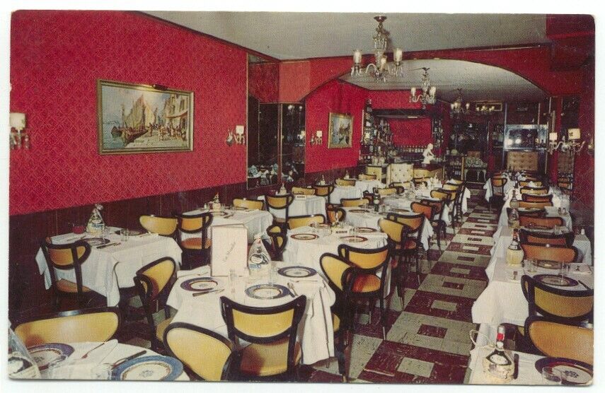 NYC La Strada Italian Restaurant West 46th Street Postcard New York City