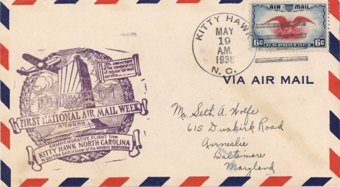 First Day Issue Cover - First National Air Mail Week - Americana - Miscellaneous