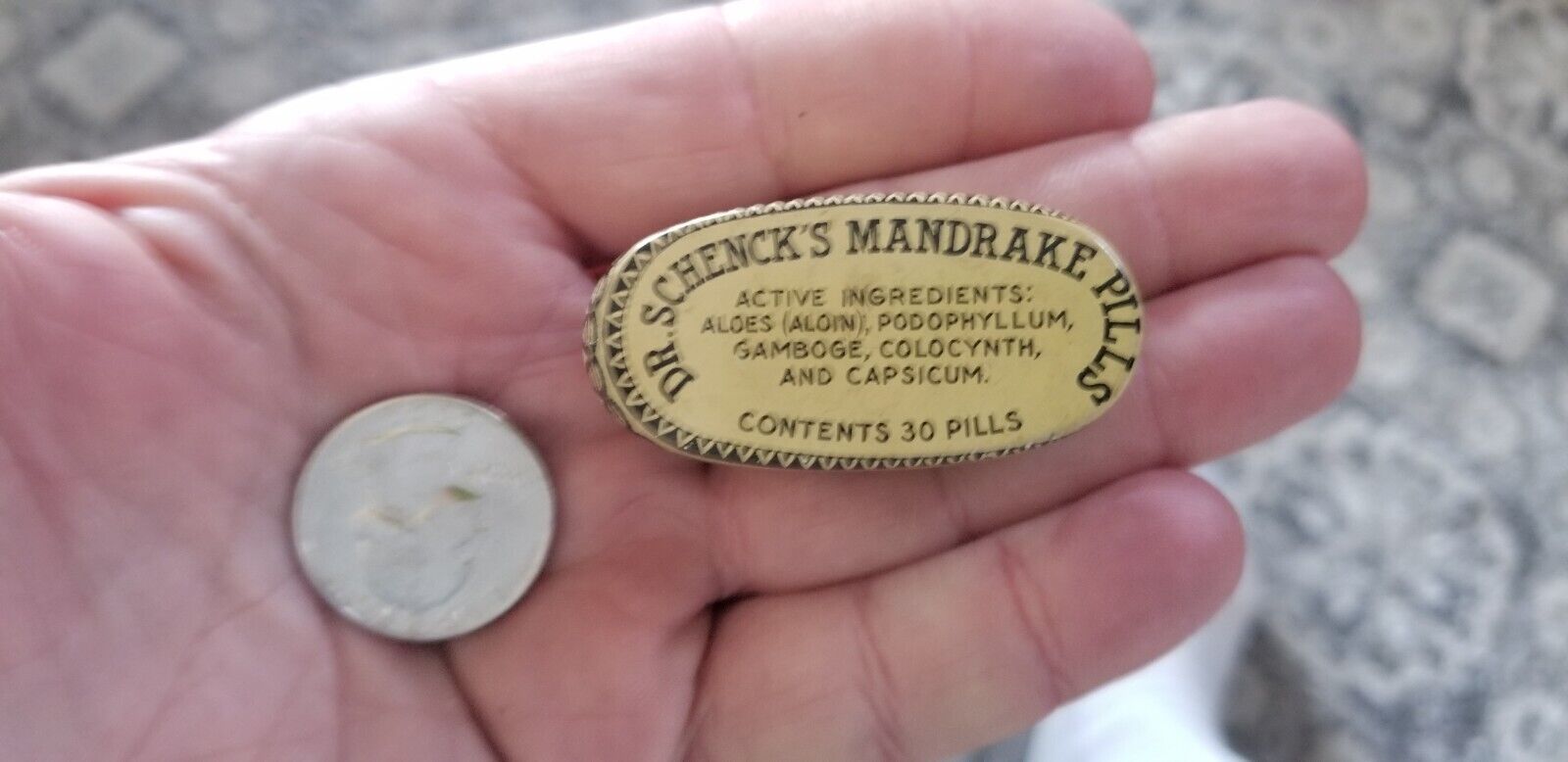 1900s Dr. Schenck\'s Mandrake Pills Laxative True Quack Medicine Error Print 